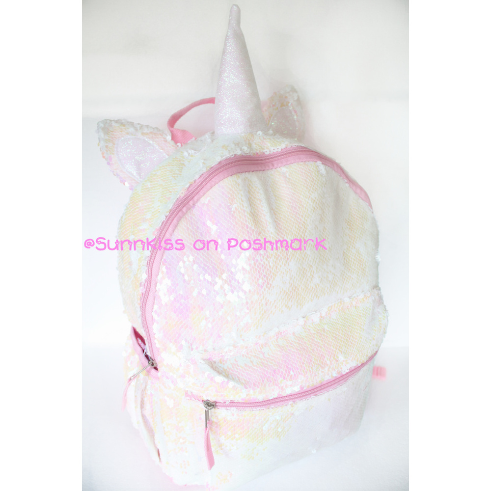 Unicorn Sequin Backpack BookBag Sparkle iridescent